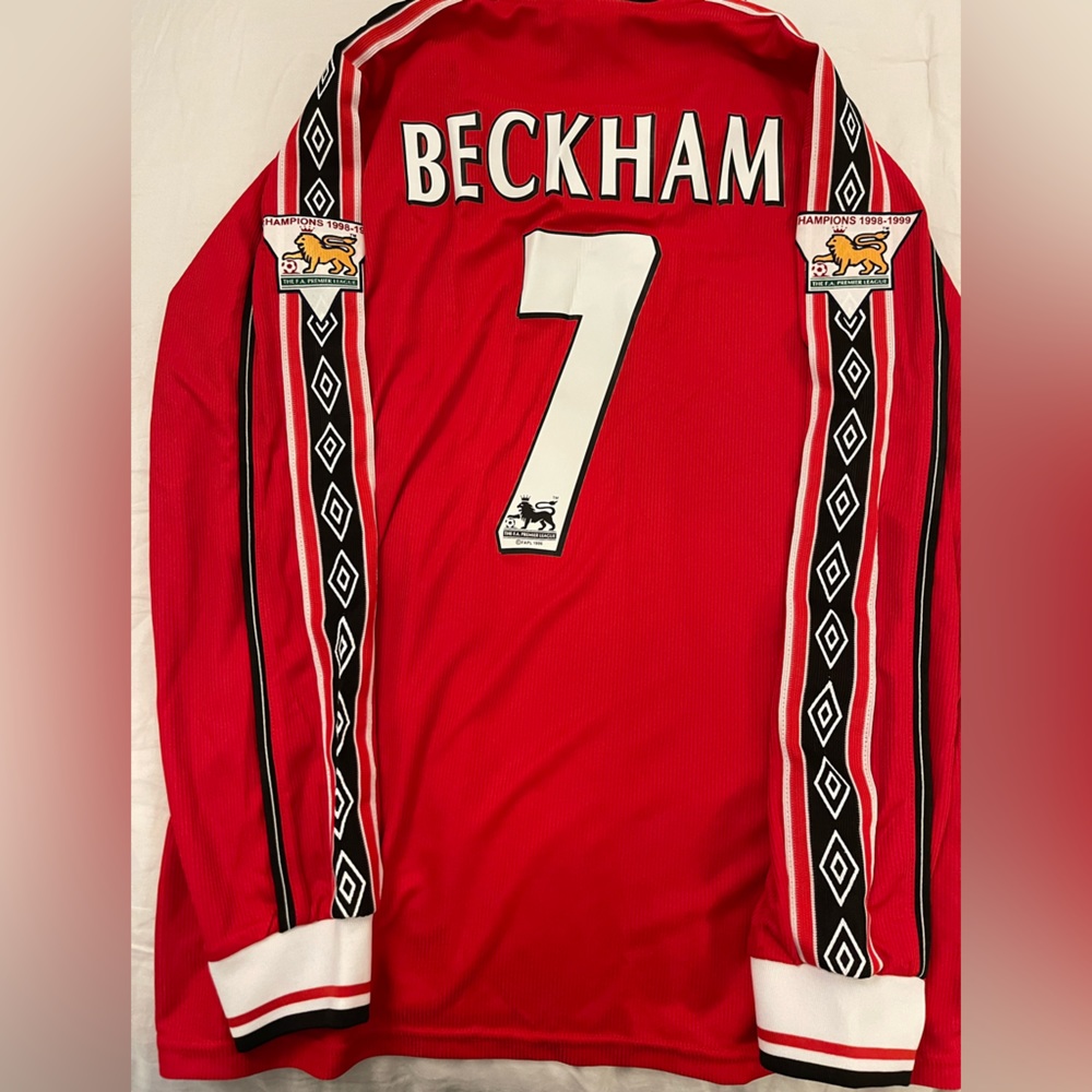 DAVID BECKHAM 7 MANCHESTER UNITED 98/99 SEASON HOME JERSEY XXL